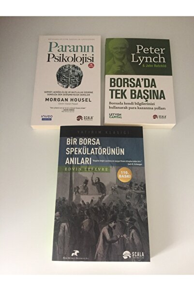 Scala Yayıncılık Paranın psikolojisi+Borsa'da Tek Başına+ Bir Borsa Spekülatö...