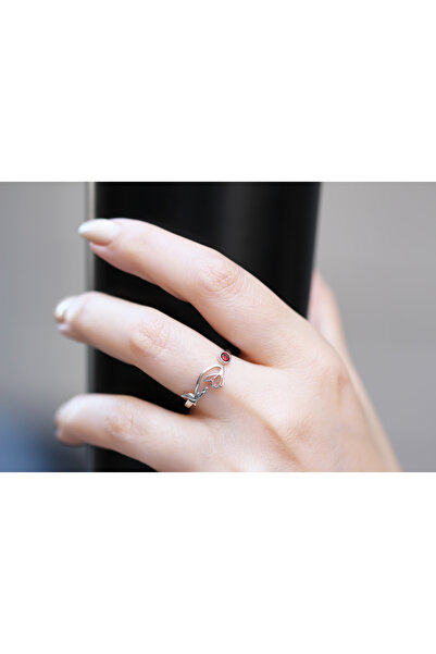 Glorria Gümüş Kişiye Özel Doğum Taşı Ve Doğum Çiçeği Yüzük