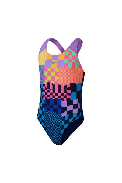 SPEEDO Digital Placement Splashback Kız Çocuk Yüzücü Mayosu