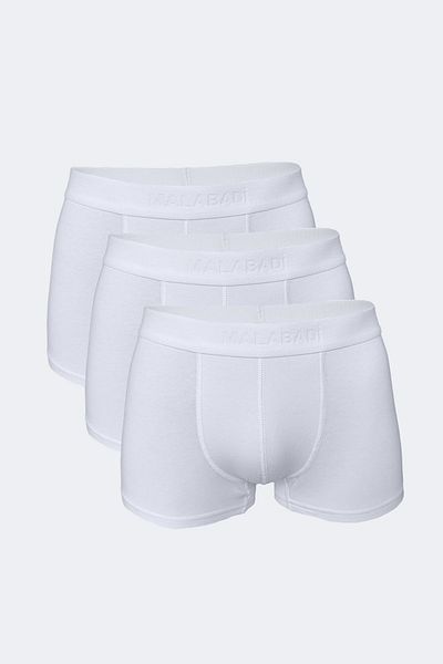 Malabadi Ανδρικό Λευκό 3 Πακέτο Modal Short Boxer 011