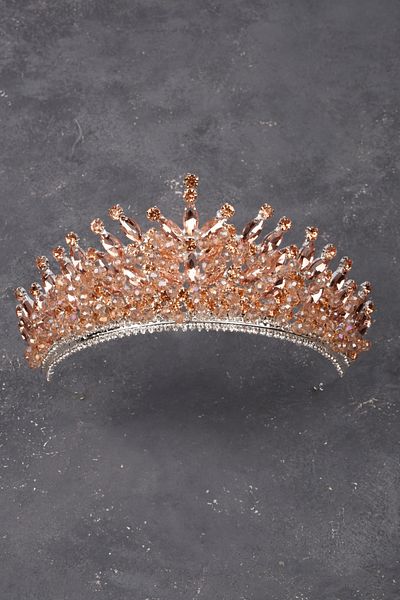 Hayalperest boncuk Crystal Jewelled Bead Embellished Crown Honey for Bride and Henna Wedding