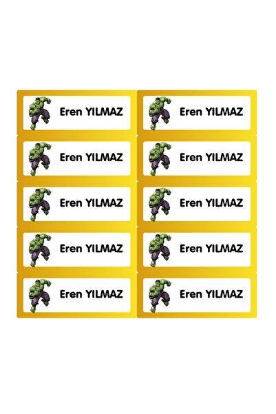 Demo Etiket Okul etiketi -- 200 Adet  Kişiye Özel Okul Etiketi/ Defter Kalem ...