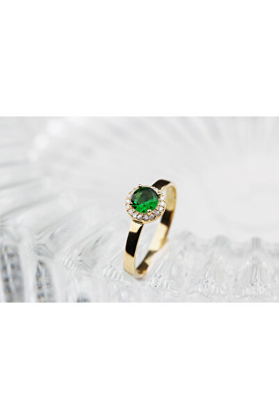 Glorria Kişiye Özel Doğum Taşlı Gümüş Yuvarlak Yüzük