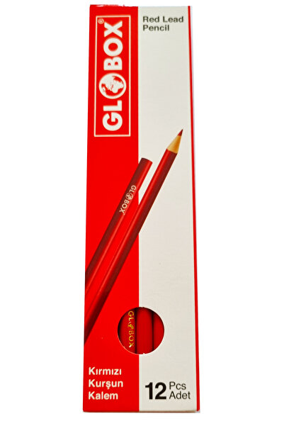Modellino 12'li Kırmızı Kopya Kalemi Globox  Red Lead Pencil