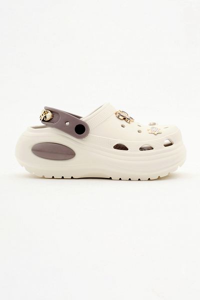 Tonny Black Beige Mink Eva Sandals - Detachable Sole and Chain Detail