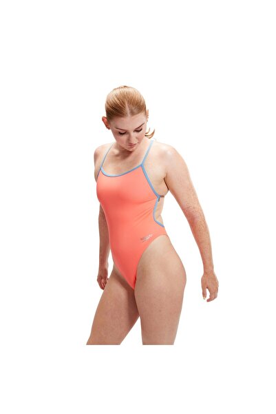 SPEEDO Women's V-Neck Swimsuit - Solid