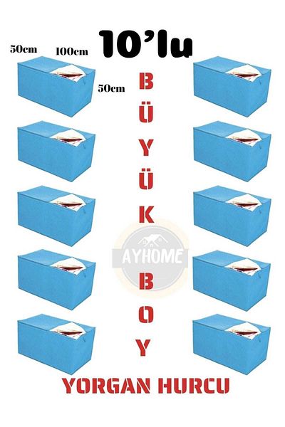 AYHOME Organizator de dulap de 10 bucăți de culoare albastră - Organizator de bază, cutie cu capac, coș de jucării pentru resturi