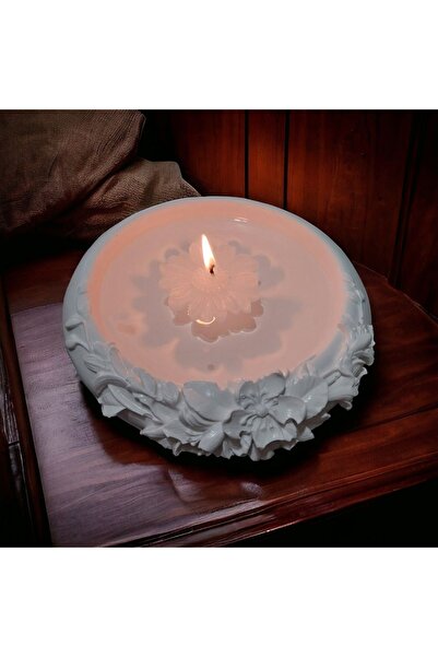 ddecco 12 Adet Suda Yüzen Papatya Beyaz Mum Hediyelik, Ev Dekorasyon