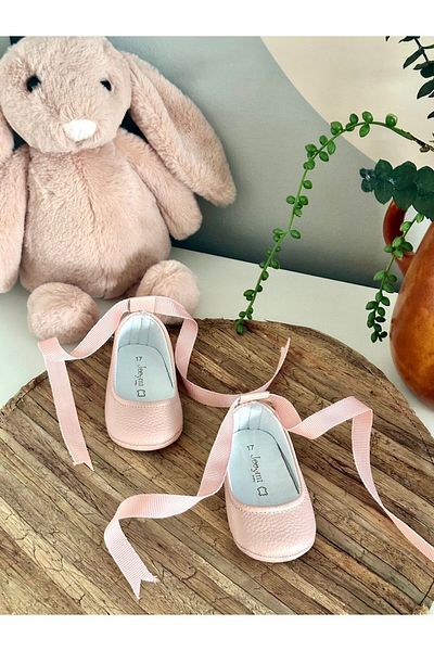 Li Puna Pink Genuine Leather Baby Moccasin - Ballerinas