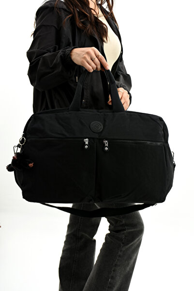 YOGII Asco Model Unısex Büyük Boy Su Geçirmez Krinkıl Kumaş Çapraz Ve Omuz Askılı Seyahat Spor Tatil Çanta