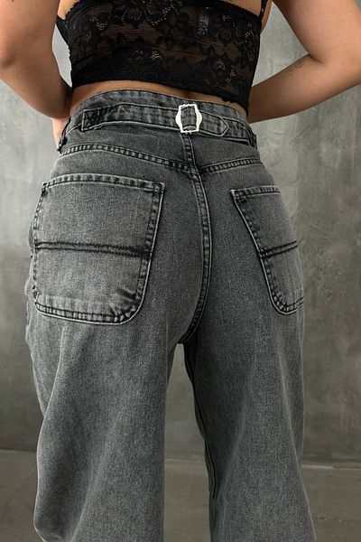 Harmony Smoked Premium Baggy Jeans - Washed and Belted