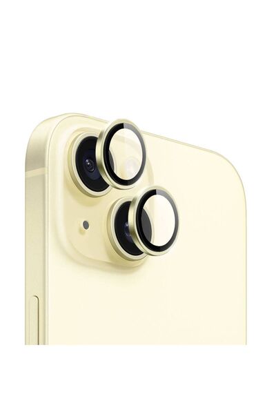 Evax (SAFİR) Iphone 15 / 15 Plus Uyumlu Safir Kamera Lens Koruyucu Takma Aparatlı Kolay Kurulum