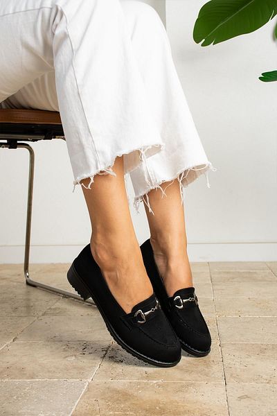 ZENNESHOES Black Patent Leather Sherry Women's Loafer Shoes