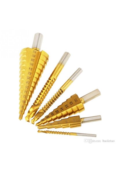 COMBAT 6lı Set Paslanmaz Kademeli Matkap Ucu Sac Delme Ucu