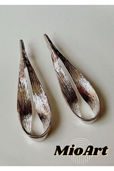 MioArt Kadın Vintage Yaprak Şekilli Su Damlası Küpe