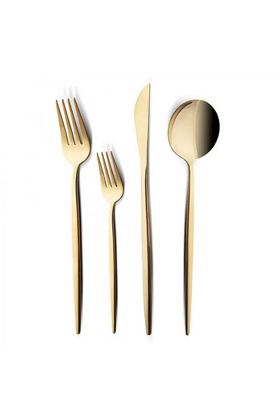 Karaca Bella Shiny Gold Besteck-Set für 6 Personen, 24-teilig