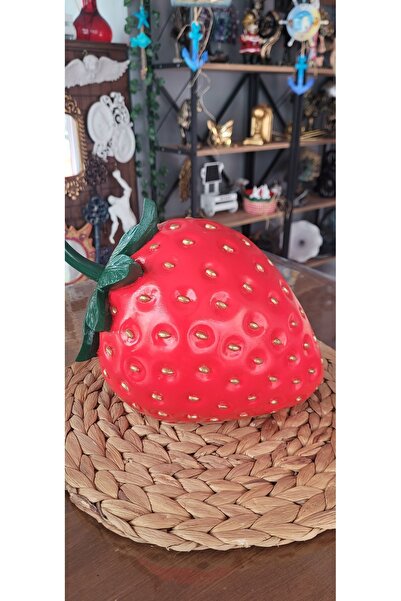 MASALFABRİKASI Dekoratif Çilek Heykeli