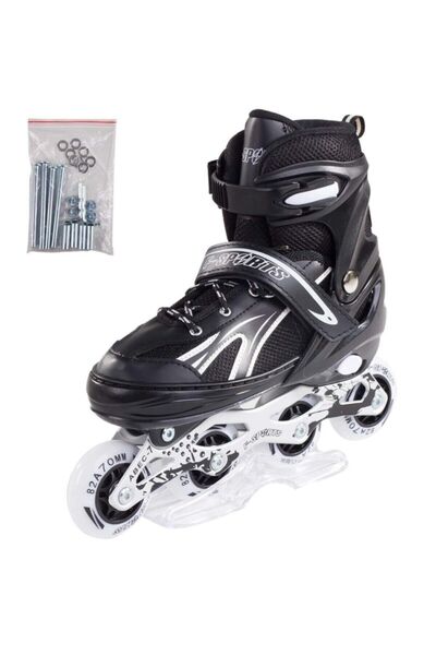 Furkan Single Row Skates Sorelis Lighted Adjustable. Black 38-41