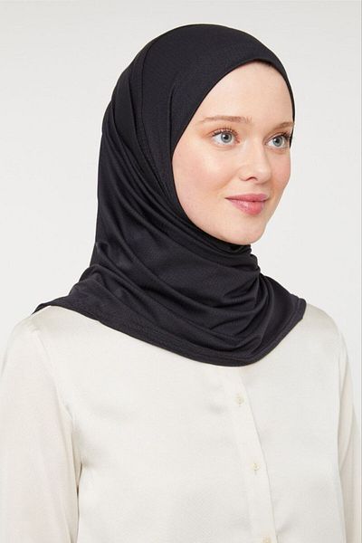 Melodi Scarf Women's Hijab Practical Hijab Shawl Black