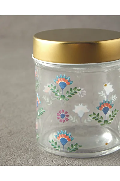 English Home Carnival Time Glass 3-Piece Jar Transparent