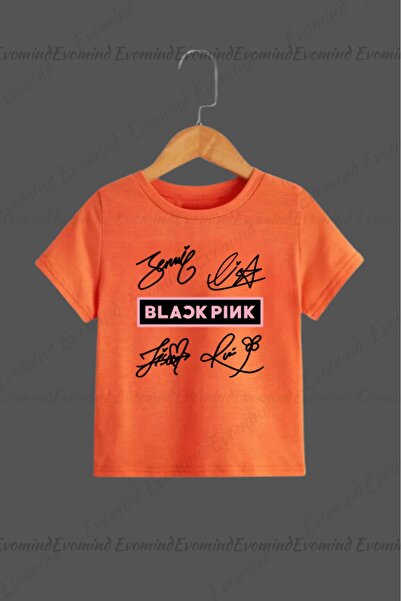 oneagılyazı تي شيرت مطبوع عليه توقيع بلاك روز