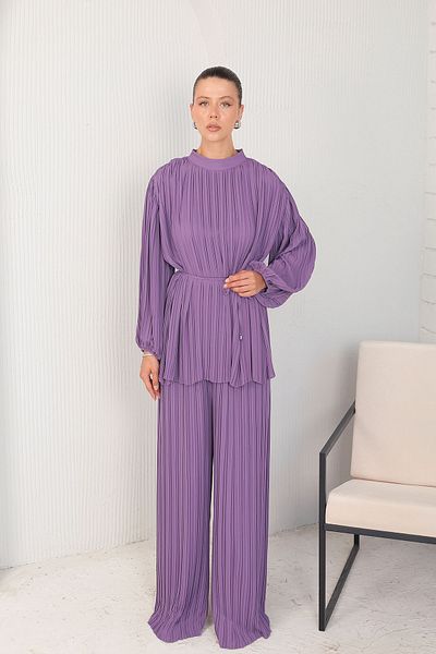 Melike Tatar 32-2212 Model PURPLE Pleated Set