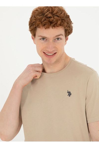 U.S. Polo Assn. Η.Π.Α. Polo Assn. Ανδρικό μπλουζάκι χακί - Crew Neck, ελαφρύ DMLS GTS01IY024