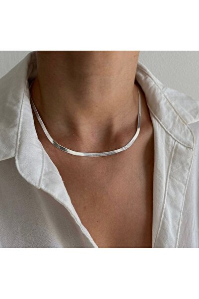 lysiaaccessory قلادة سلسلة من الفولاذ الإيطالي