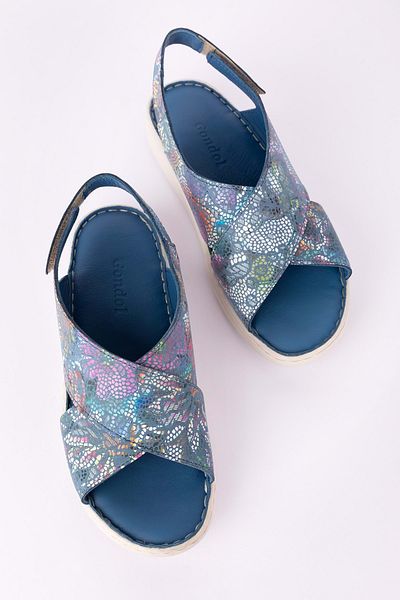 Gondol Sandale confortabile pentru femei din piele naturală - Velcro, Byz.253