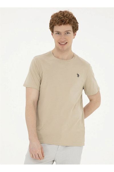 U.S. Polo Assn. Η.Π.Α. Polo Assn. Ανδρικό μπλουζάκι χακί - Crew Neck, ελαφρύ DMLS GTS01IY024
