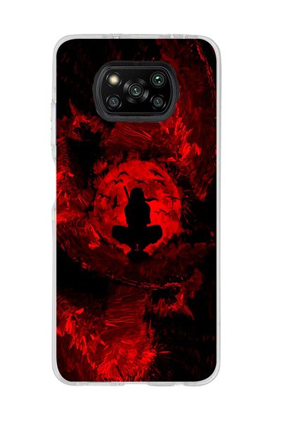 SUPER FRAME Poco X3 PRO / X3 NFC Uyumlu İtachi Uchiha Tasarımlı Şeffaf Telefo...