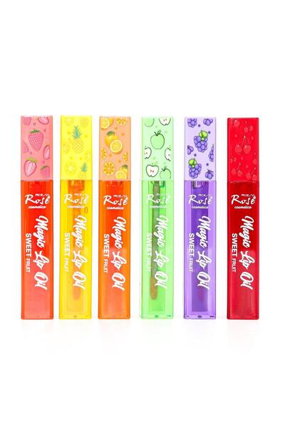 Roesıa Rose Cosmetics Rose Sweet Fruit 6'lı, Meyveli Dudak Parlatıcı Serisi