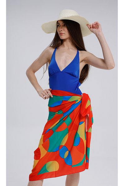 nehir eşarp 95x145 Colorful Ring Patterned Pareo