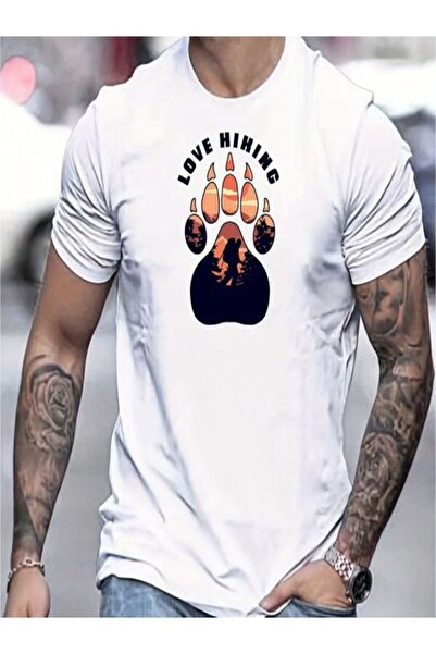 CLASSY.MODA Ανδρικό μπλουζάκι μονόπλευρο - Λευκό μπλουζάκι με κοντό μανίκι με...