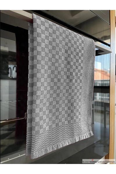 XAMANTHA Grey Plaid Pattern German Napkins - 4 Pieces, 40X60Cm Kitchen Towels and Drying Shoes