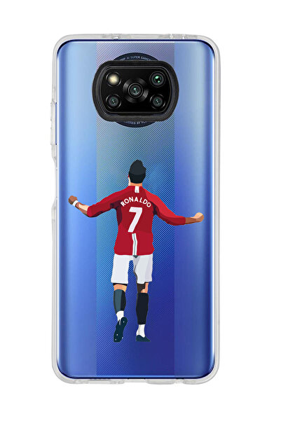 SUPER FRAME Poco X3 PRO / X3 NFC Uyumlu Cristiano Ronaldo Tasarımlı Şeffaf Te...