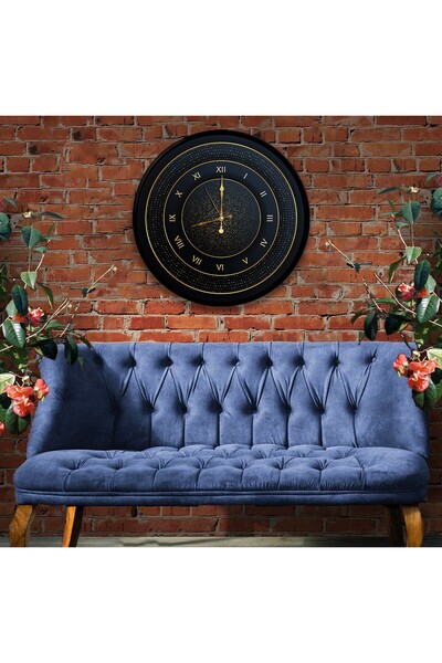 EMYA HOME Kanvas (Ahşap) Duvar Saati - 70 cm