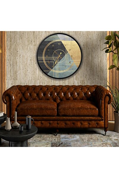 EMYA HOME Kanvas (Ahşap) Duvar Saati - 70 cm