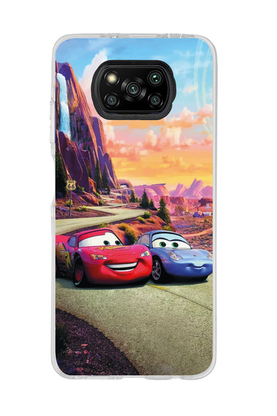 SUPER FRAME Poco X3 PRO / X3 NFC Uyumlu Şimşek Mcqueen Tasarımlı Şeffaf Telef...