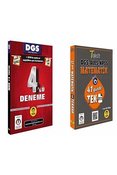tasarı eğitim yayınları 2026/dgs Son Formata 4 Deneme 41 Günde Tekrar- 2 Kitap)