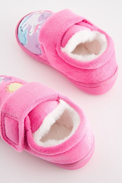 Next Baby Pink Unicorn Patterned Slippers - Home / Nursery Shoes
