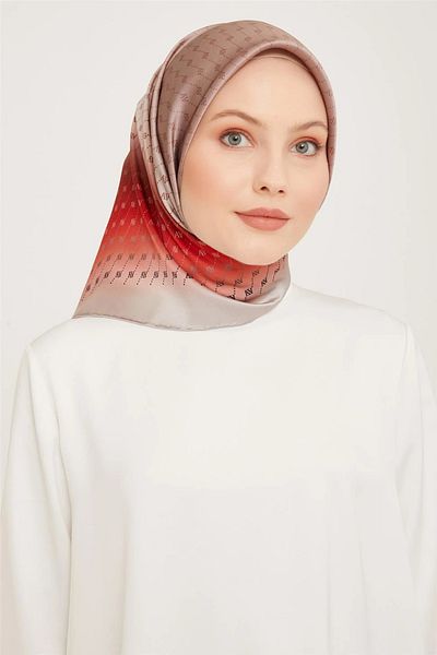 Armine AA Patterned Twill Silk Scarf