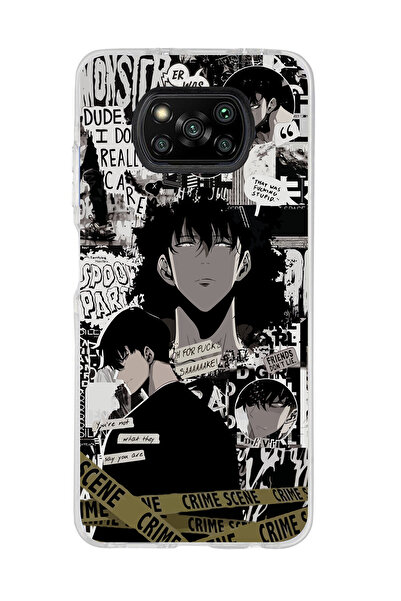 SUPER FRAME Poco X3 PRO / X3 NFC Uyumlu Solo Leveling Tasarımlı Şeffaf Telefo...