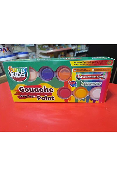 Rich Funny Kids Guaj Boya Gouache Paint seti 12li*25ml lik pakette