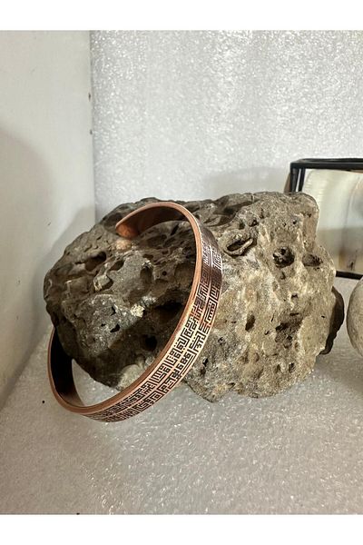KAVELE Pure Copper Bracelet Kufi Art Ayetel Kursi Li Copper Luck Bracelet - Either in or Out