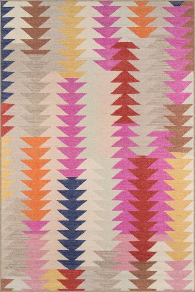 Rugs Modern Halı Triangular Multi-Colored Sayout Motif Decorative Carpet and ...
