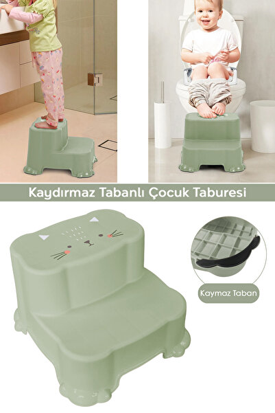 Meleni Baby Kaydırmaz Çocuk Taburesi - Çift Basamaklı Banyo Lavabo Merdiven Y...