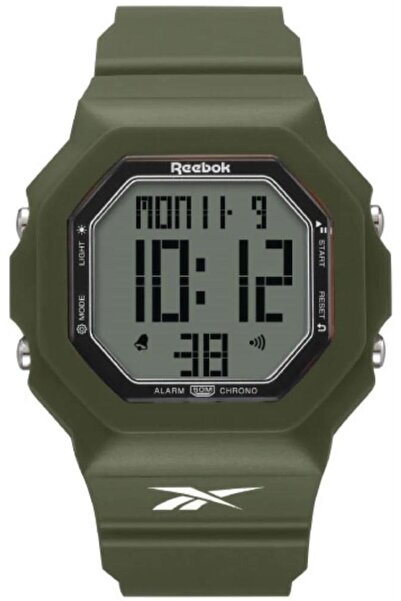 Reebok Digital Men's Wristwatch with Green Silicone Cord - RV-TRU-U9-PGPG-WB