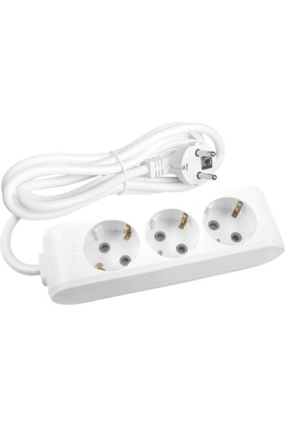 3-Piece Intermediate Cable Grounded Group Socket (3 Meters)