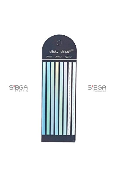 sibga tasarım İnce Uzun Şerit Şeffaf Renkli Postit Post-it Post It. Kitap Ayr...